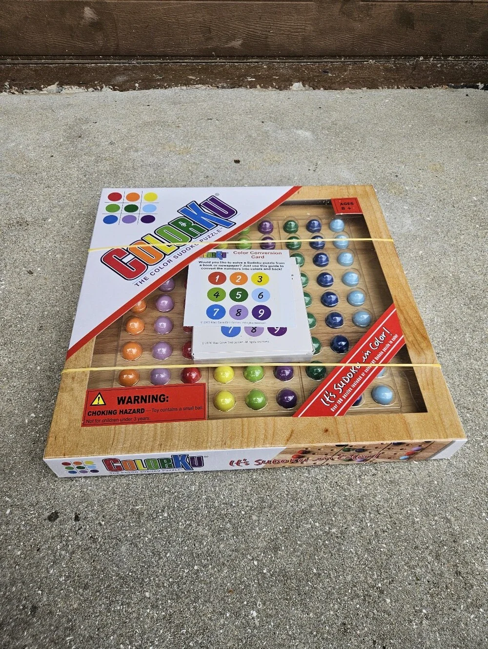 ColorKu: Color Sudoku Puzzle Solid Wood Game Board, Puzzle Cards/Expansion Packs